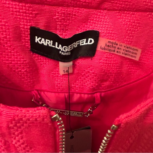 KARL LAGERFELD PARIS NWT Jacquard Jacket Size 14 🆕 - Picture 3 of 9